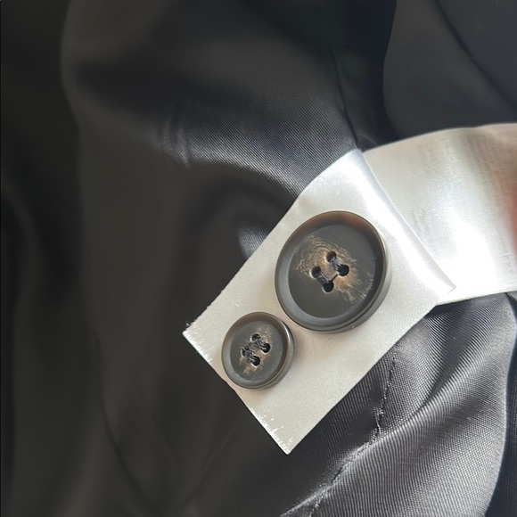 H&M Wool Blend Laine Melangee Black Oversized Blazer - size XS - Picture 4 of 6